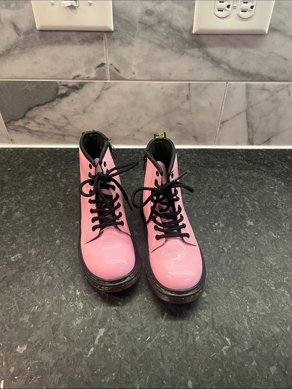 Dr. Martens Pink Combat Boots